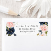 Bkush & Navyフローラ結婚差出人住所 ラベル (インサイチュ)