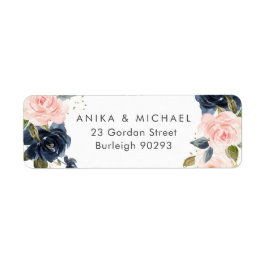 Bkush & Navyフローラ結婚差出人住所 ラベル