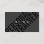 BLクールはっきりしたバックタイポグラフィパーソナルトレーナー 名刺 (正面)