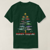 BL83フィッシュメリーマスクリスマスツリーメリークリスマスフィッシュ Tシャツ (デザイン正面)