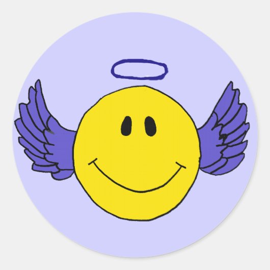 BL – エンジェル顔ラウンドステッカー ラウンドシール (正面)