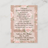 Bl. Imelda First Holy Communion Remembrance Card 名刺 (裏面)