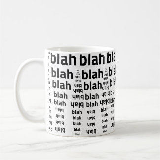 Bla Bla Bla マグカップ|面白いミニマリストのコーヒーカップ コーヒーマグカップ