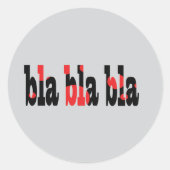 bla bla bla ラウンドシール (正面)