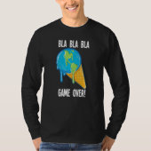 Bla Bla Game Over Meeting EarthアイスクリームグローバルW Tシャツ (正面)