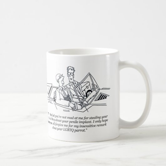 Blabbing left hand mug コーヒーマグカップ (右)
