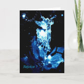 blacのキリスト教のクリスマスカードの布告者の天使の青 シーズンカード (正面)