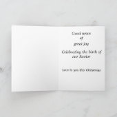 blacのキリスト教のクリスマスカードの布告者の天使の青 シーズンカード (内部)