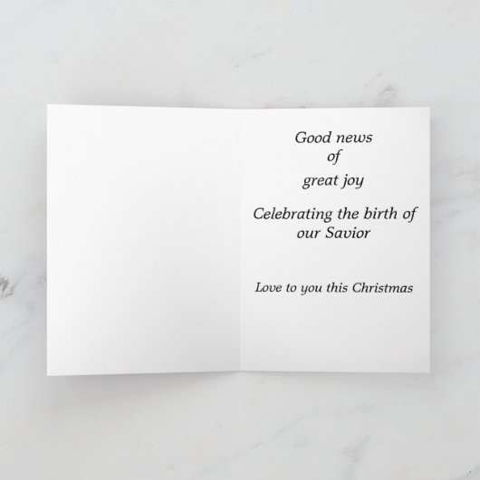 blacのキリスト教のクリスマスカードの布告者の天使の青 シーズンカード (内部)