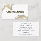 BLACKと金ゴールドキラキラ教会 名刺 (正面/裏面)