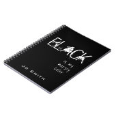 BLACKは私の幸せな色パーソナライズされた- ノートブック (左側)