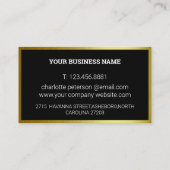 Blackエレガント and金ゴールドLotus名刺 名刺 (裏面)