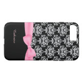 Blackガーリー & White Damask iPhone 7 Plusケース Case-Mate iPhoneケース (裏面(横))