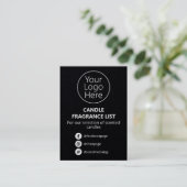 Black お洒落 Candle Snoot製品リストロゴ 名刺 (スタンド正面)