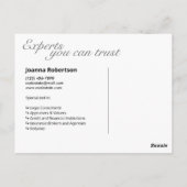 Black エレガント Just Sold 実在 Estateテンプレート ポストカード (裏面)