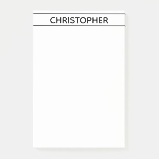 BLACK パーソナライズされた Post-it Notes ポストイット (正面)