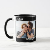 Black パーソナライズされた You Rock My World Photo マグカップ (左)