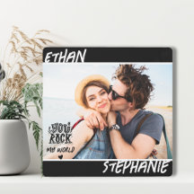 Black パーソナライズされた You Rock My World Photo