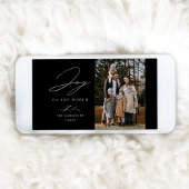 Black モダン Joy to the World写真 シーズンカード