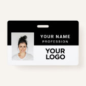 Black 企業の Employee Photo Nameタグ バッジ (正面)