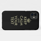 Black 保 Calm IPhoneケース |金ゴールド文字 Case-Mate iPhoneケース (裏面(横))