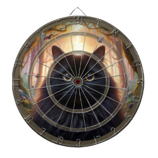 Black 素晴らし CatがYou Regulationを見ている ダーツボード