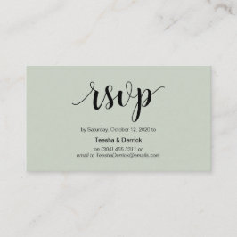 Black 素朴 and Sage、オンラインRSVP エンクロージャーカード