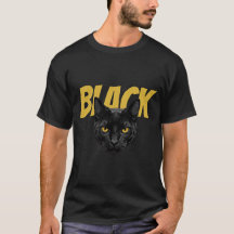 BLACK | 黒猫グラフィックTシャツ