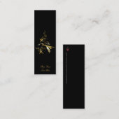 Black 001のクリスマスツリー – ブックマーク スキニー名刺 (正面/裏面)