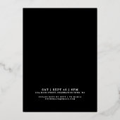 Black 100th Birthday Gold 箔招待状 (裏面)