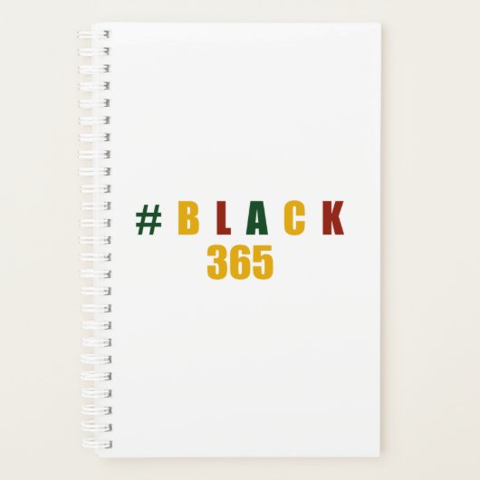 Black 356 Days A Year Black History Month プランナー手帳 (正面)