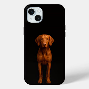 Black 4 Luxe、敏捷なヴィズラ犬 iPhone 15 Plus Miniケース