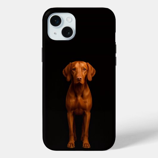 Black 4 Luxe, Agile Vizsla Dog iPhone 15 Plus Case-Mate iPhoneケース (裏面)