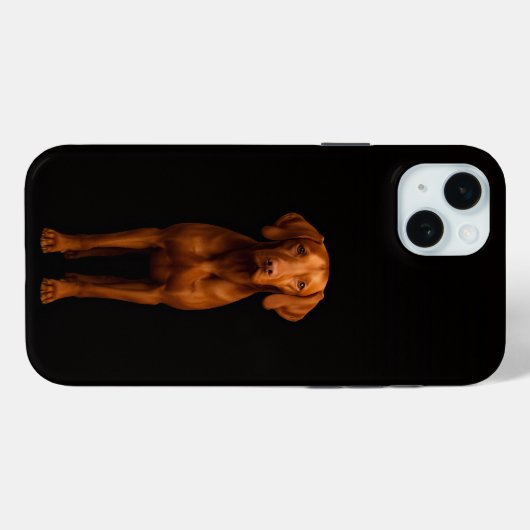 Black 4 Luxe, Agile Vizsla Dog iPhone 15 Plus Case-Mate iPhoneケース (裏面 (横))