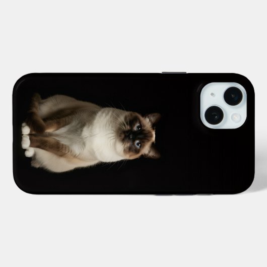 Black 4 Luxe, Birmanese Cat iPhone 15 Plus Case-Mate iPhoneケース (裏面 (横))