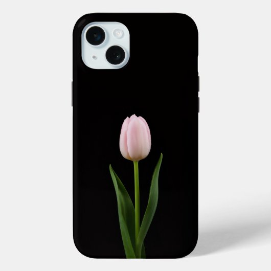 Black 4 Luxe, Blush Pink Tulip iPhone 15 Plus Case-Mate iPhoneケース (裏面)