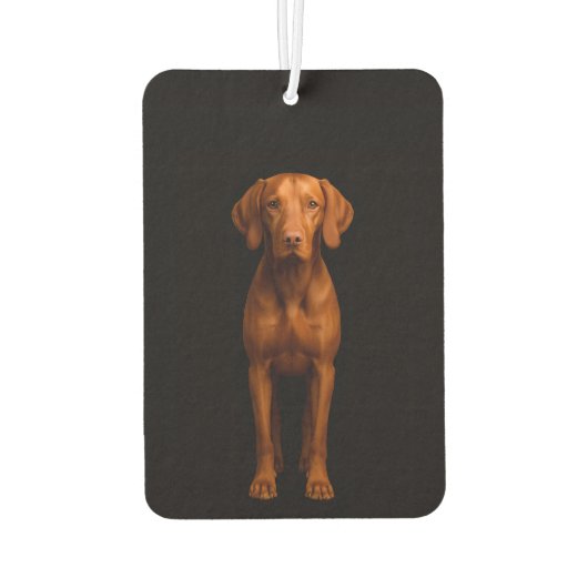 Black 4 Luxe Car Air Fresheners, Agile Vizsla Dog カーエアーフレッシュナー (裏面)