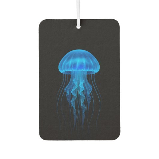 Black 4 Luxe Car Air Fresheners, Blue Jellyfish カーエアーフレッシュナー (正面)