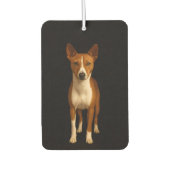 Black 4 Luxe Car Air Fresheners, Classy Basenji  カーエアーフレッシュナー (正面)