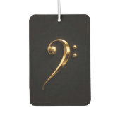 Black 4 Luxe Car Air Fresheners Golden Bass Clef カーエアーフレッシュナー (正面)