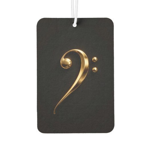 Black 4 Luxe Car Air Fresheners Golden Bass Clef カーエアーフレッシュナー (裏面)