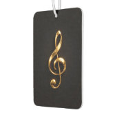 Black 4 Luxe Car Air Fresheners Golden Treble Clef カーエアーフレッシュナー (左)