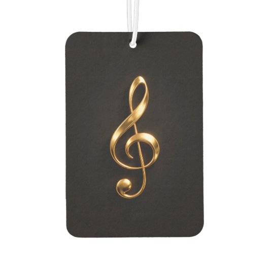 Black 4 Luxe Car Air Fresheners Golden Treble Clef カーエアーフレッシュナー (裏面)