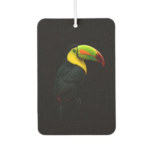 Black 4 Luxe Car Air Fresheners, Keel Billed Tucan カーエアーフレッシュナー (正面)