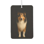 Black 4 Luxe Car Air Fresheners, Loyal Collie Dog カーエアーフレッシュナー (正面)
