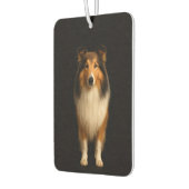 Black 4 Luxe Car Air Fresheners, Loyal Collie Dog カーエアーフレッシュナー (左)