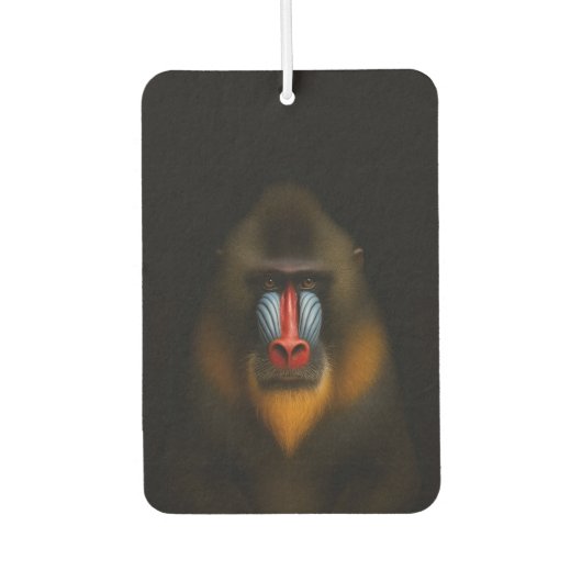 Black 4 Luxe Car Air Fresheners, Mandrill Monkey カーエアーフレッシュナー (正面)