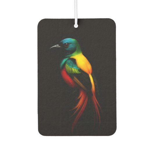 Black 4 Luxe Car Air Fresheners, Rainbow Bird カーエアーフレッシュナー (正面)