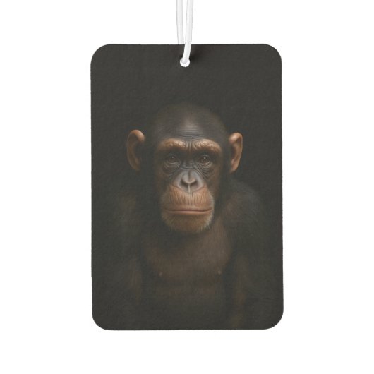 Black 4 Luxe Car Air Fresheners, Serene Chimpanzee カーエアーフレッシュナー (裏面)