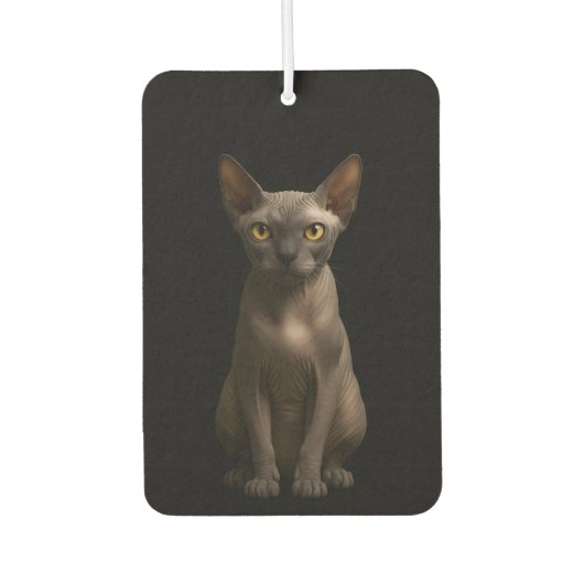 Black 4 Luxe Car Air Fresheners, Sphynx Cat カーエアーフレッシュナー (正面)